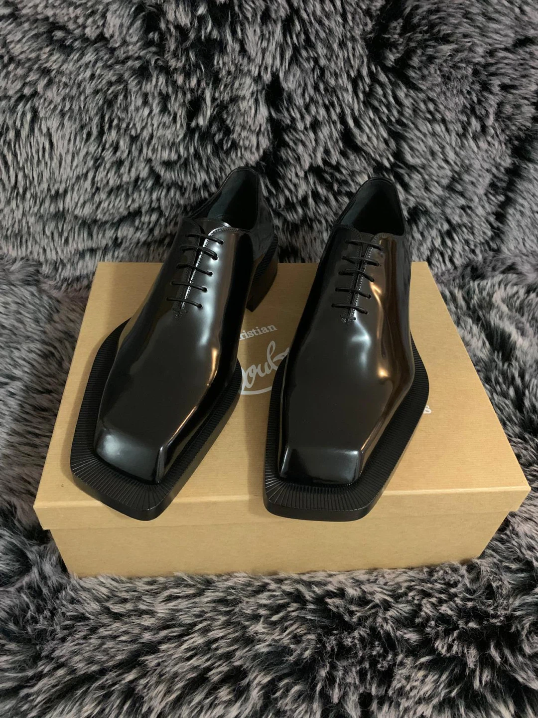 Christian Louboutin Abrasivato Leather Oxford Shoe.