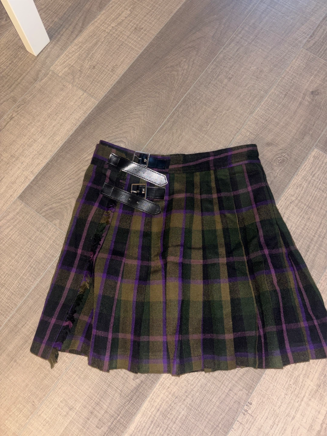 Sculptor Plaid Mini Skirt