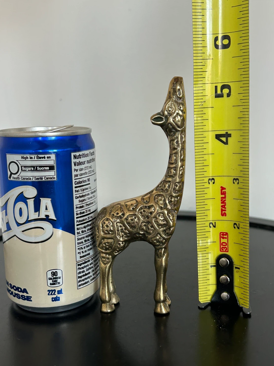 Vintage Mid Century Solid Brass Small Giraffe Figurine - photo 2