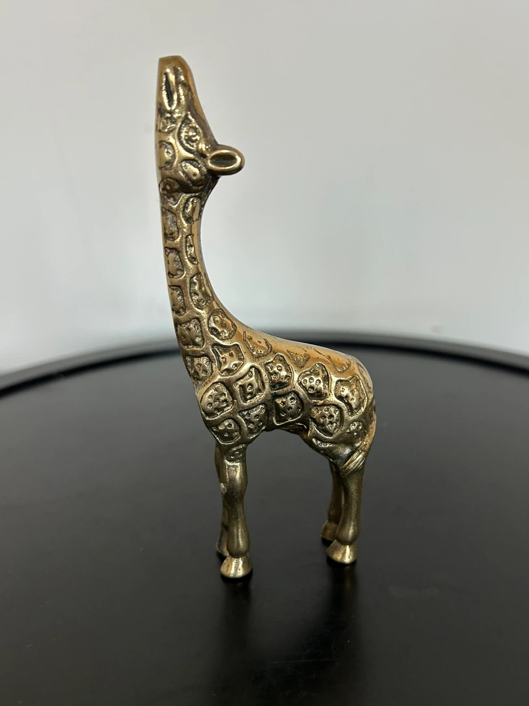 Vintage Mid Century Solid Brass Small Giraffe Figurine