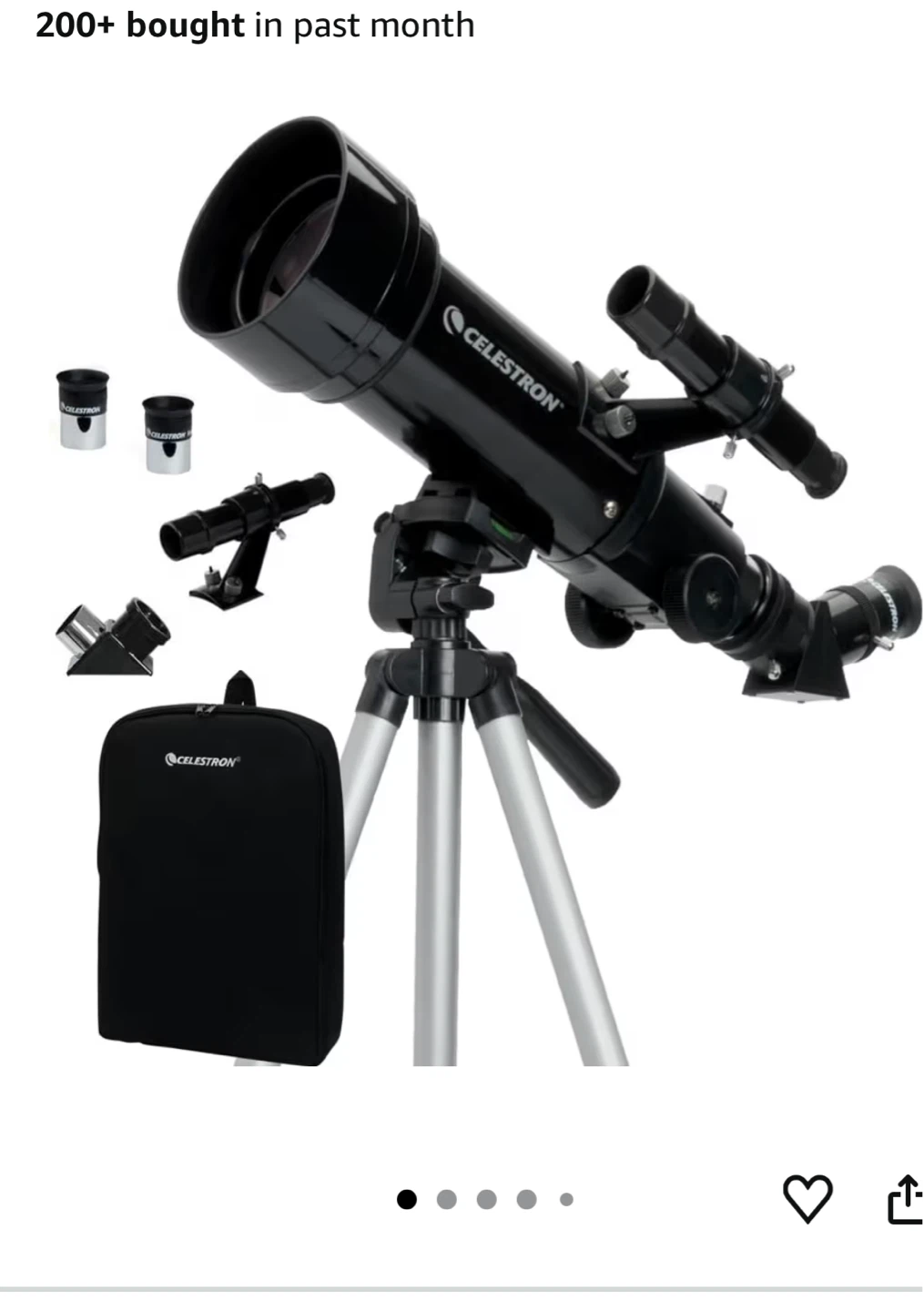 Celestron Travel Scope Telescope with Tripod and Bag - photo 3