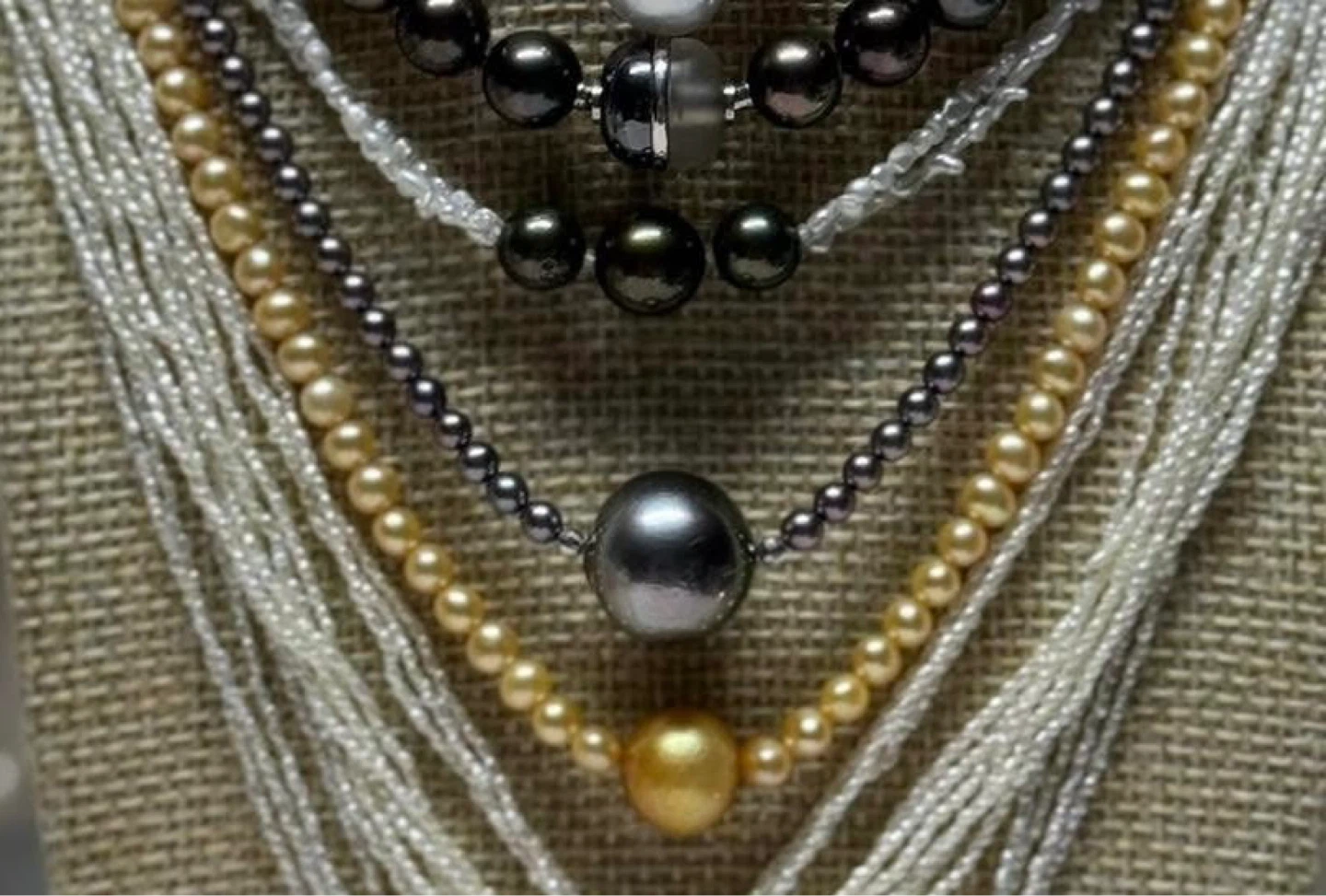 Gold Natural Pearl Necklace - photo 4