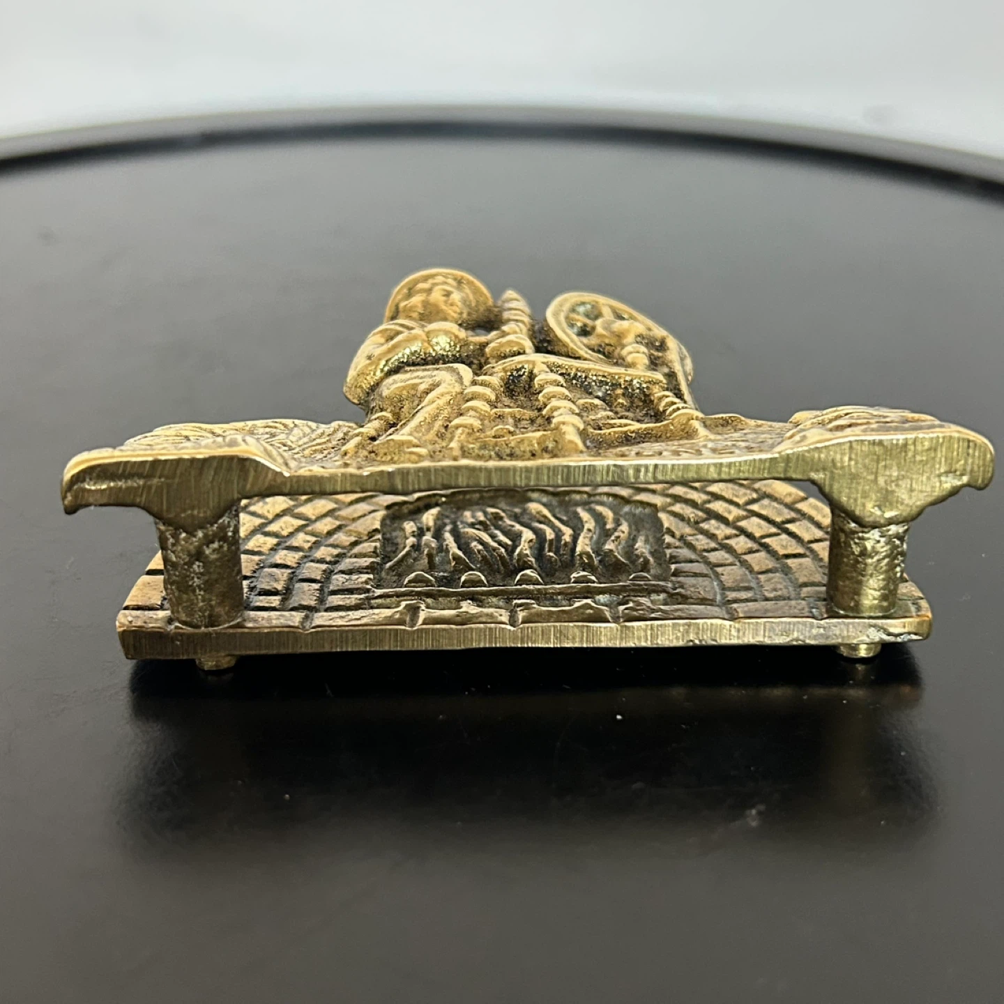 Vintage Brass Jenny Jones Spinning Wheel Letter Holder - photo 3