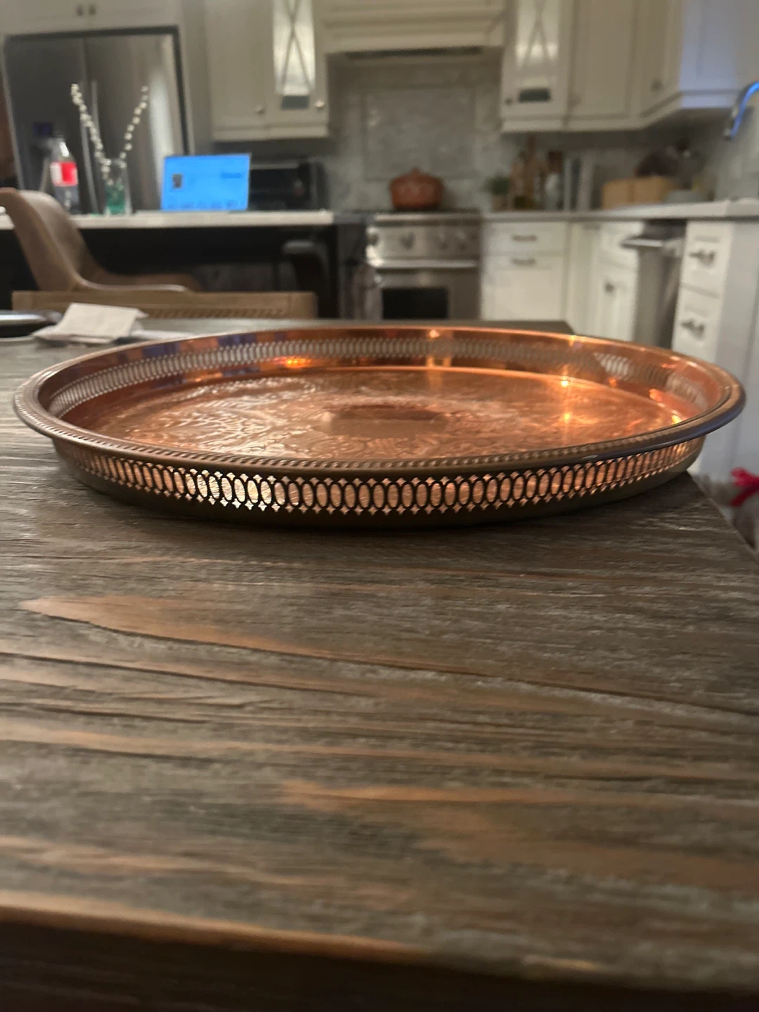 Vintage Copper Serving Tray - photo 2