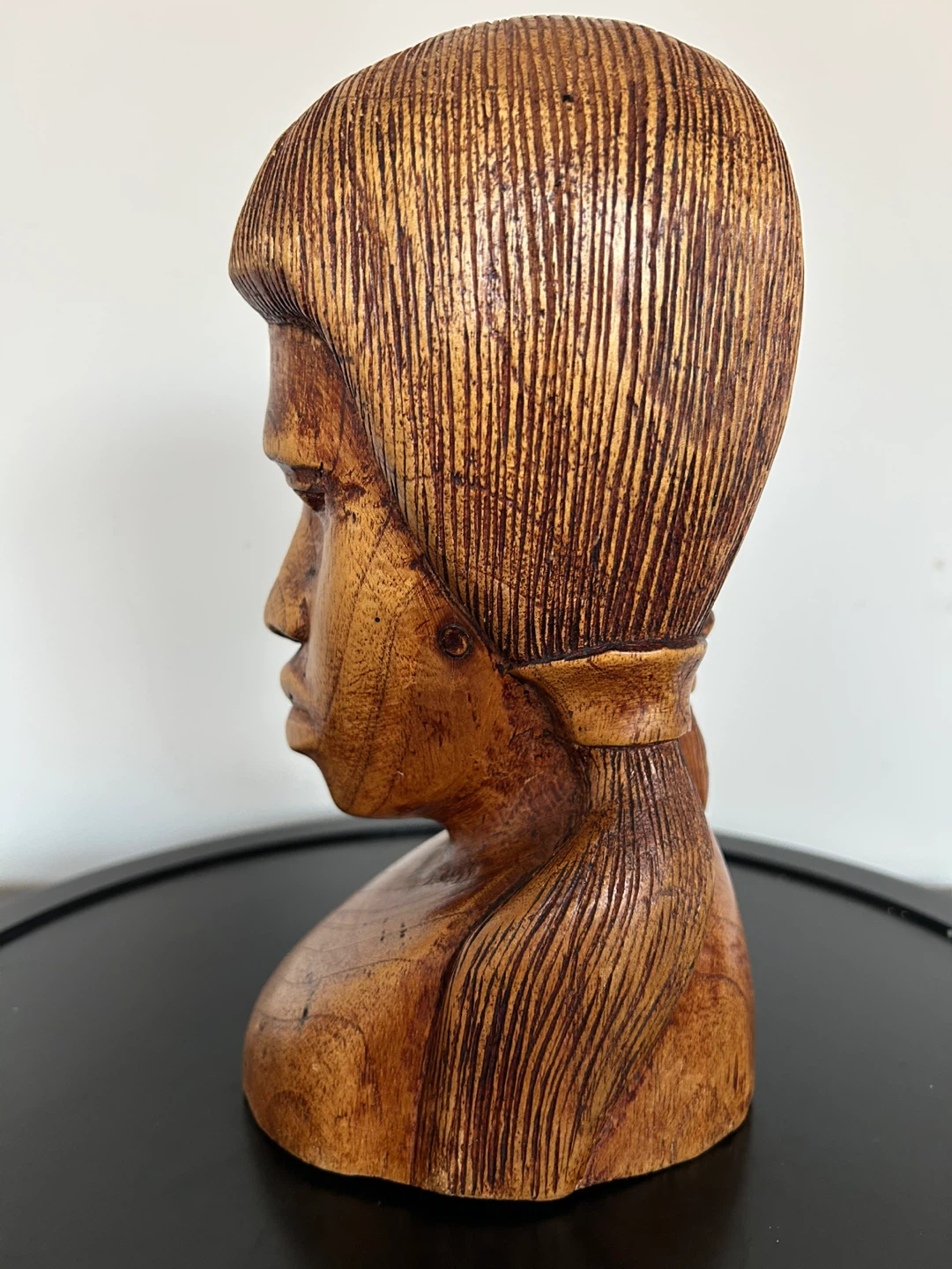Vintage 1976 Alvin Dilbert Hand Carved Wood Bust - Jamaican Folk - photo 4