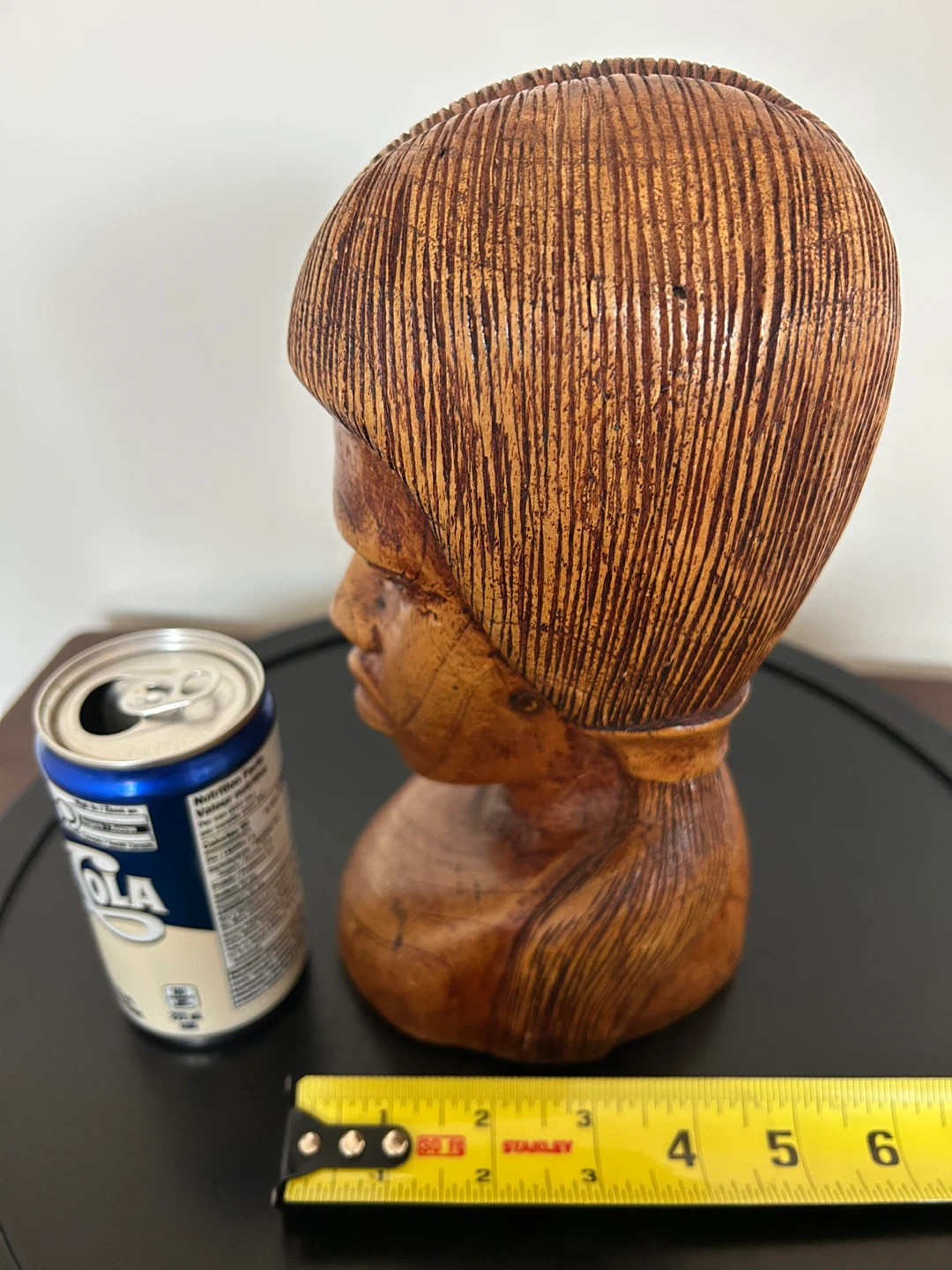 Vintage 1976 Alvin Dilbert Hand Carved Wood Bust - Jamaican Folk - photo 3