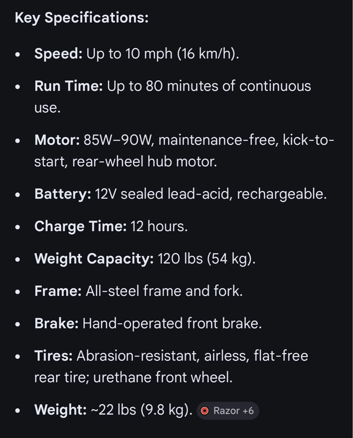 Razor E90 Electric Scooter - Green - photo 2