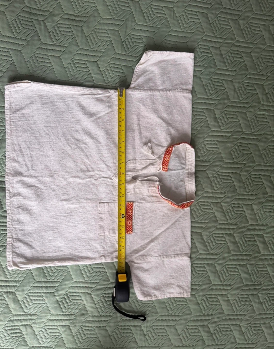 White Tunic with Red & Yellow Embroidery - photo 3