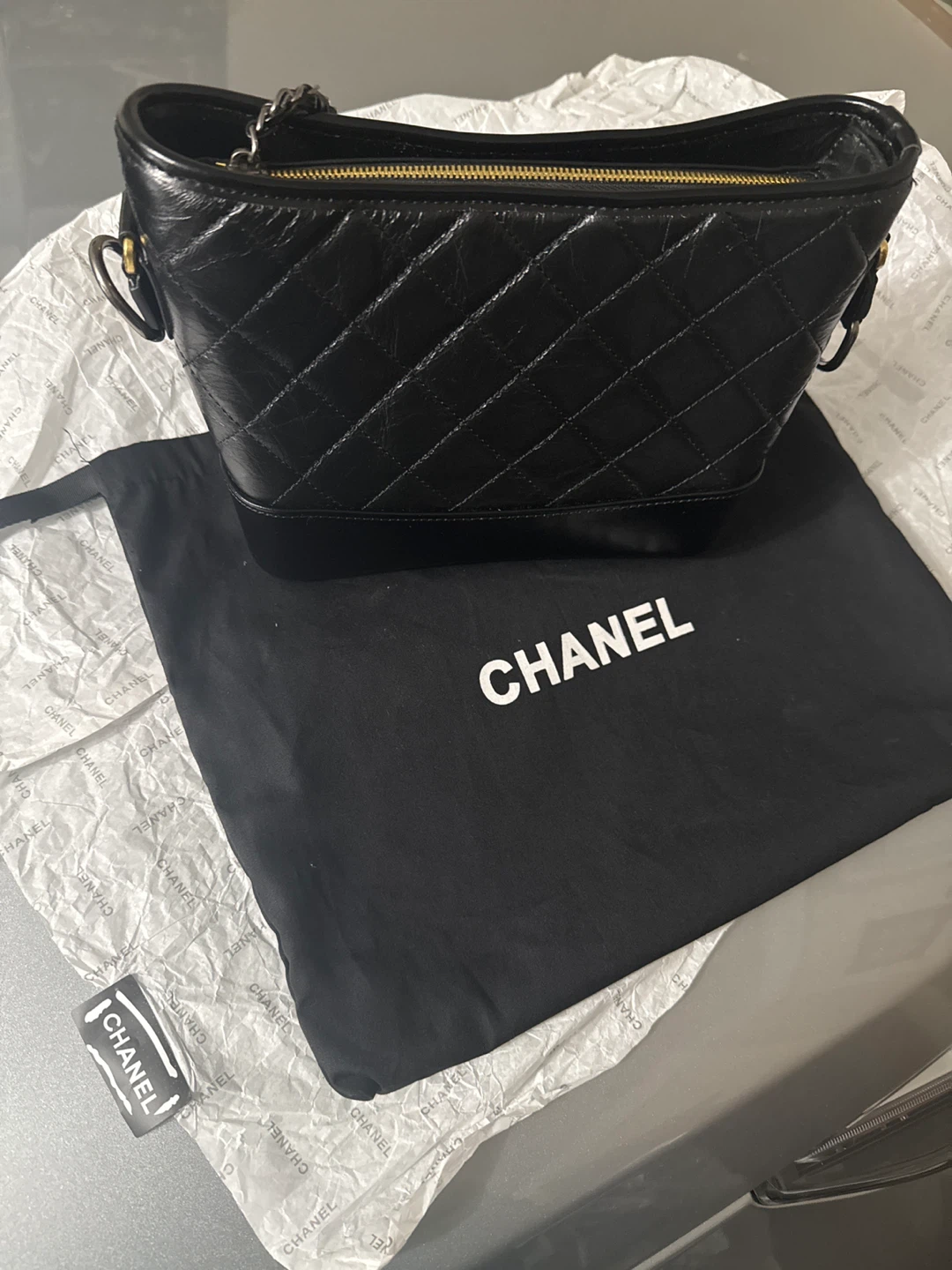 CHANEL Black Quilted Leather Hobo Bag - photo 2