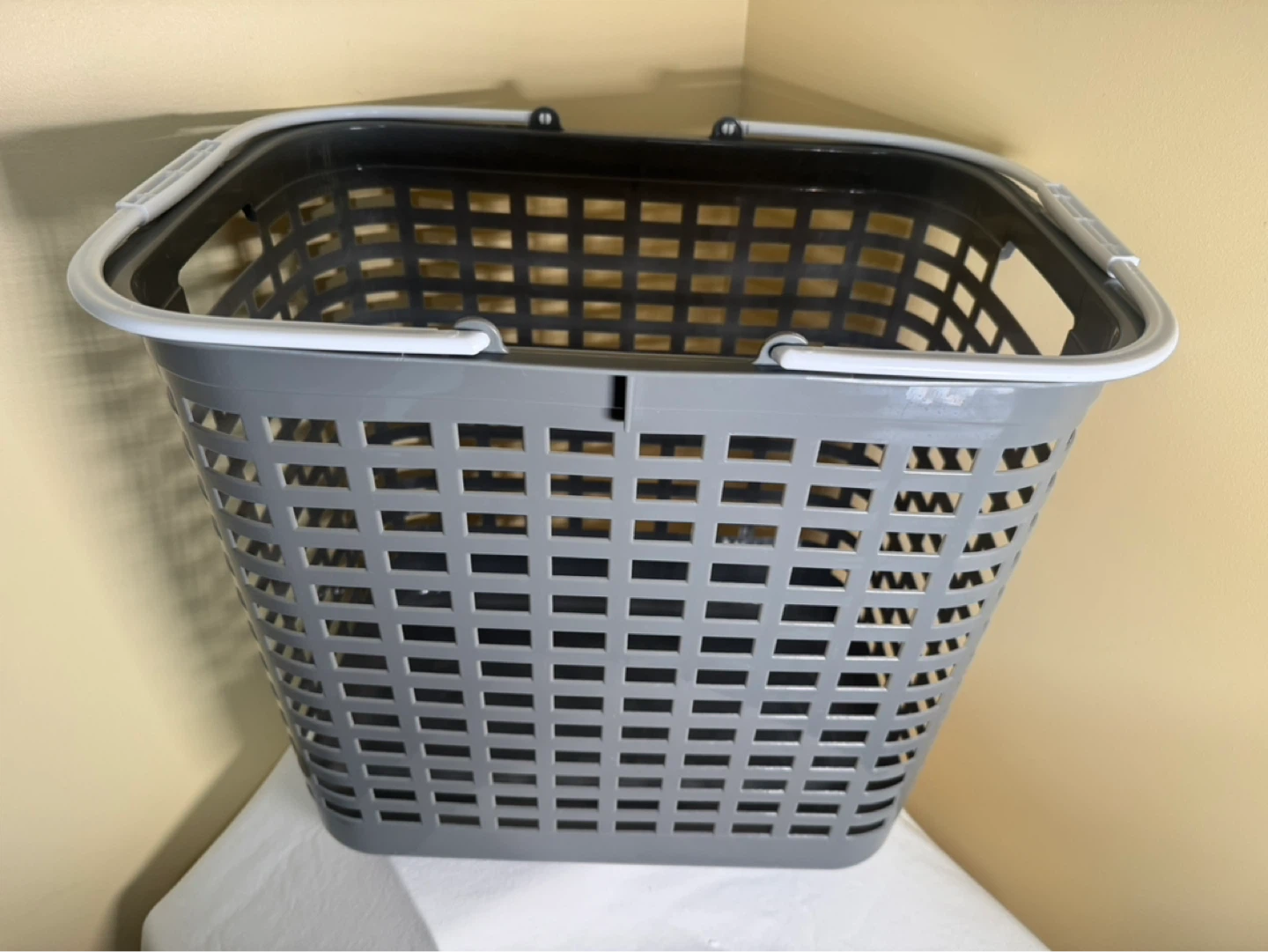 Gray Laundry Basket with Handles
