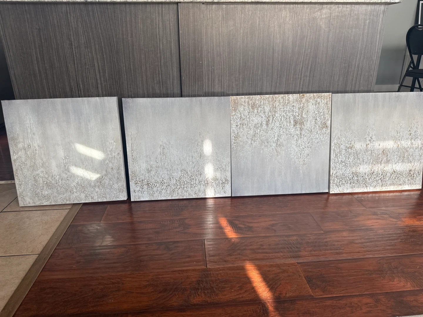 Set of 4 Textured Canvas Art Panels