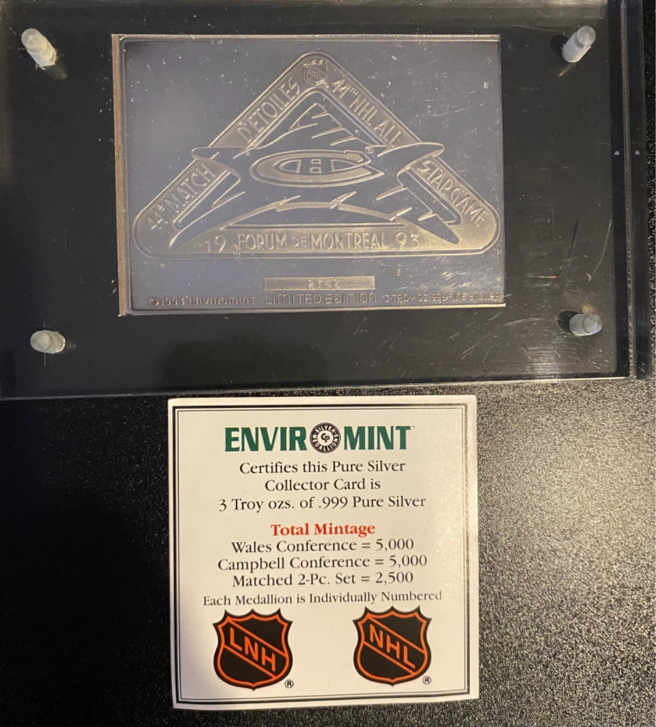 Hockey card Limited Edition 3 oz silver - photo 2