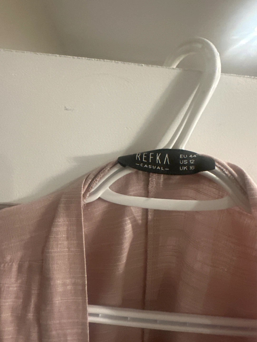 Refka Casual Pink Linen Blend Abaya Set - Size US 12 - photo 2