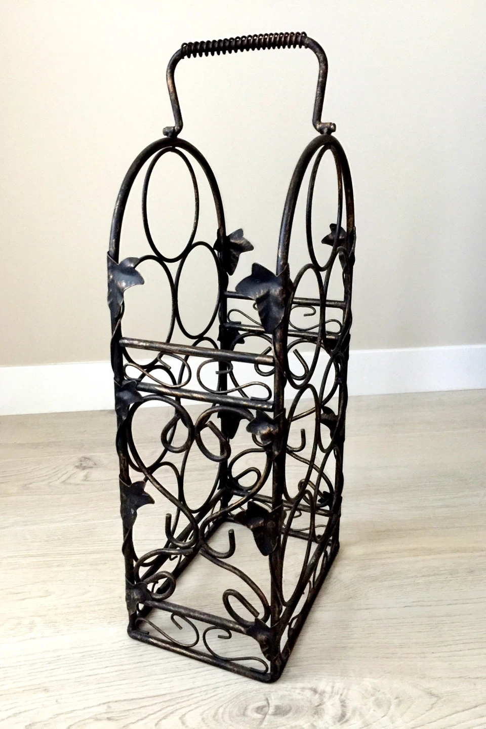 Ornate Metal Wine Rack