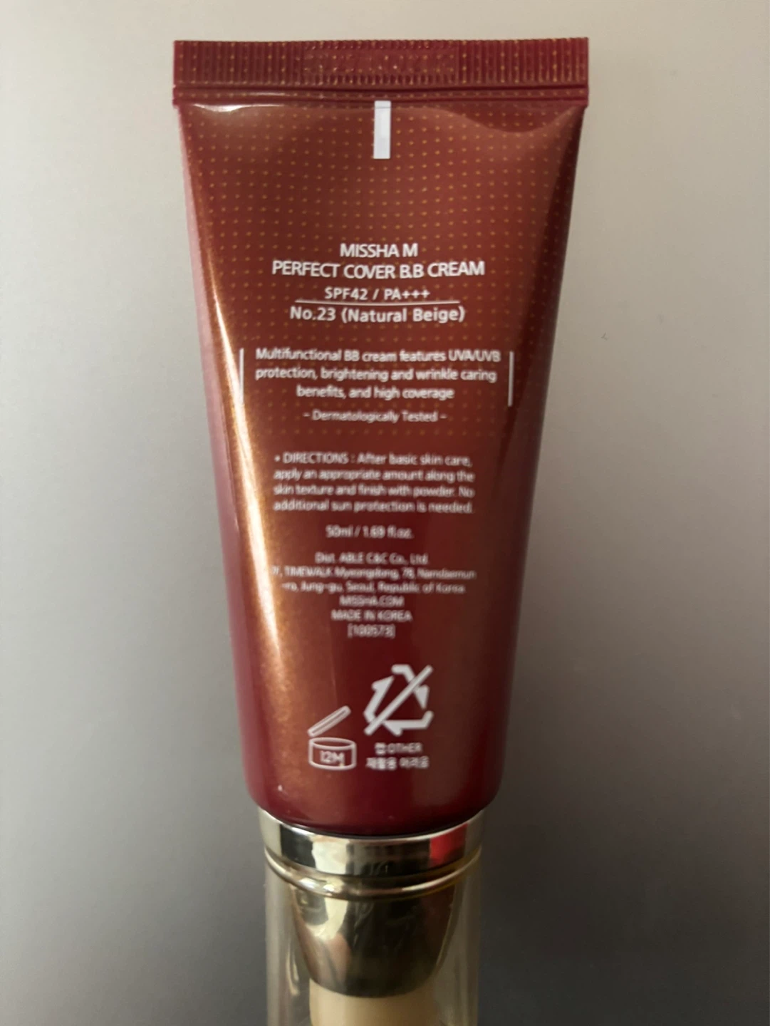 MISSHA Perfect Cover BB Cream SPF42 No. 23 Natural Beige 50ml - photo 2