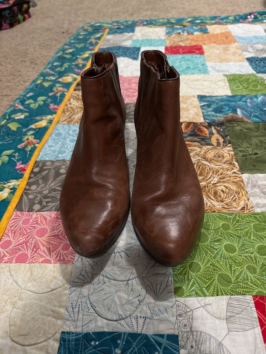 Naturalizer - Brown Leather Ankle Boots