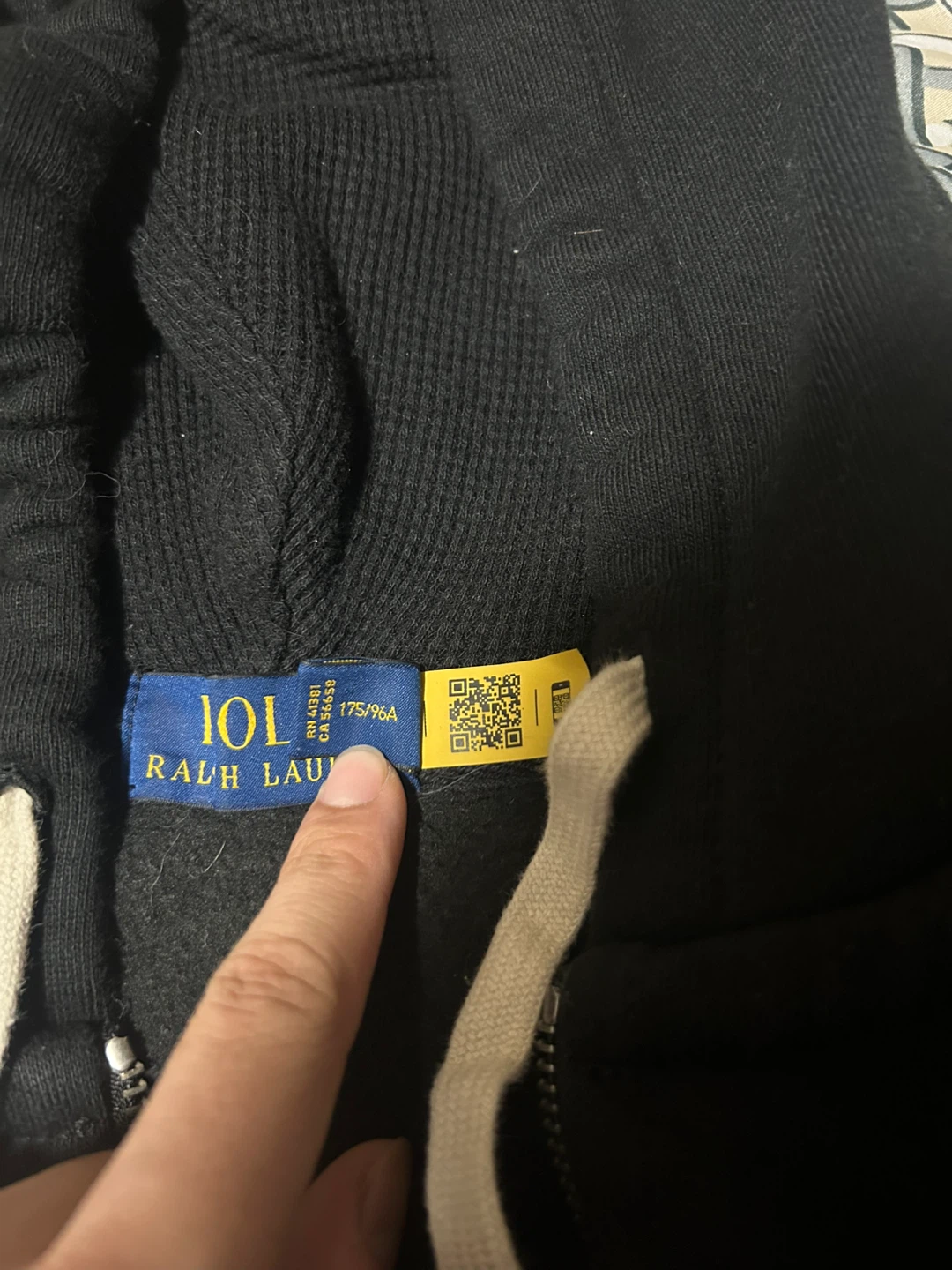 Black Polo Ralph Lauren Zip-Up Hoodie - photo 2