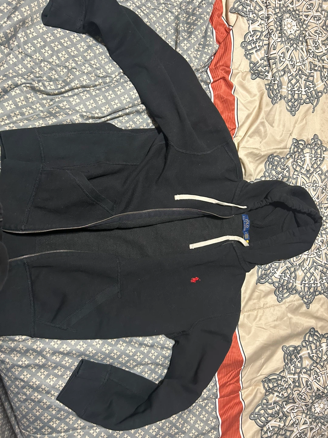 Black Polo Ralph Lauren Zip-Up Hoodie