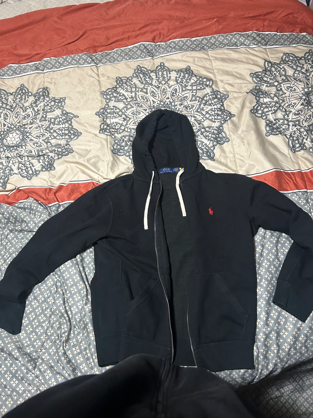 Black Polo Ralph Lauren Zip-Up Hoodie - photo 3