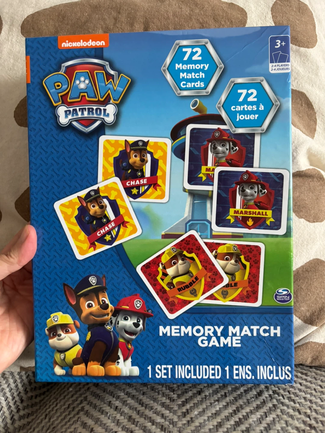 Nickelodeon Paw Patrol Memory Match Game Cards