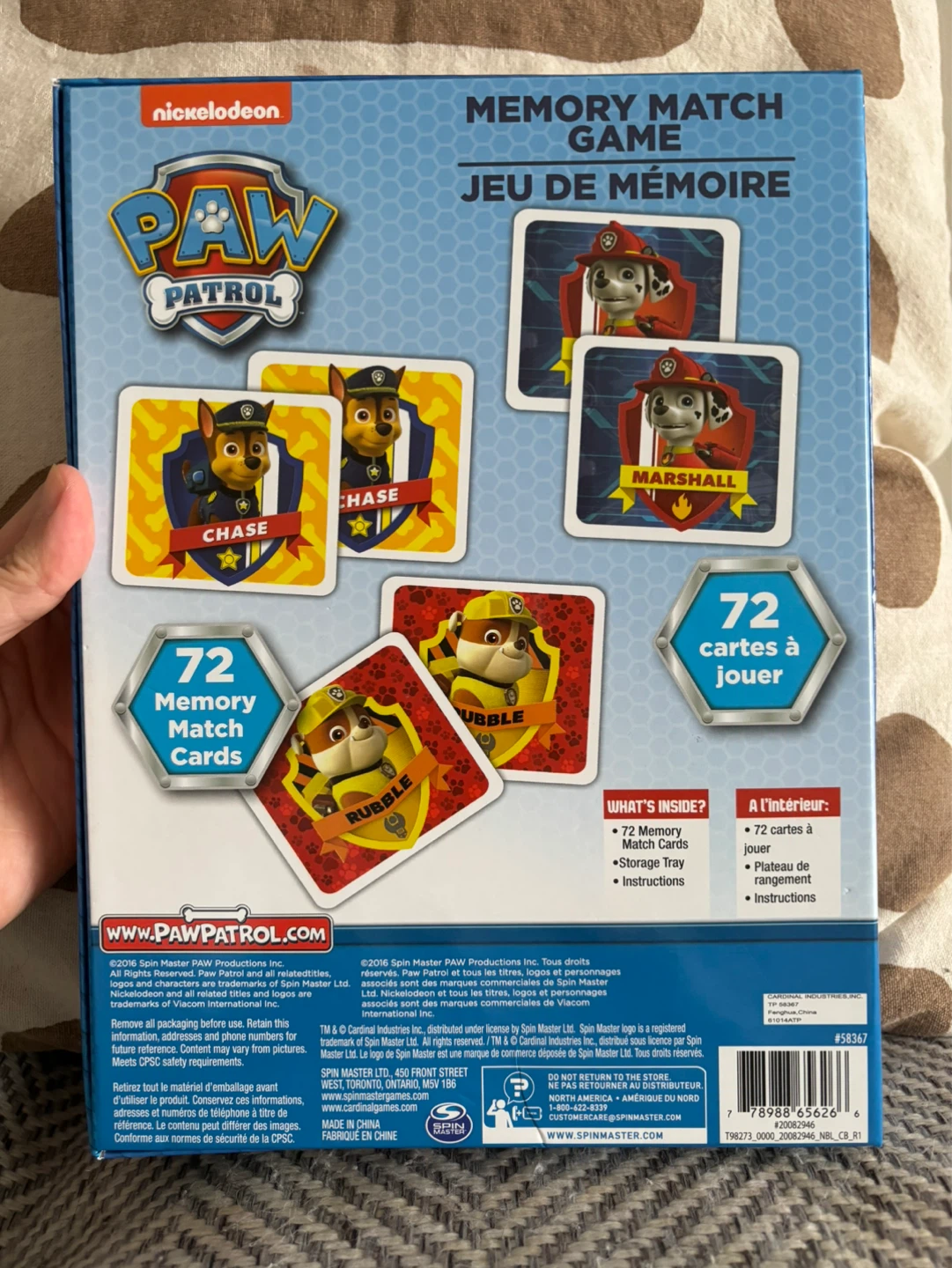 Nickelodeon Paw Patrol Memory Match Game Cards - photo 2