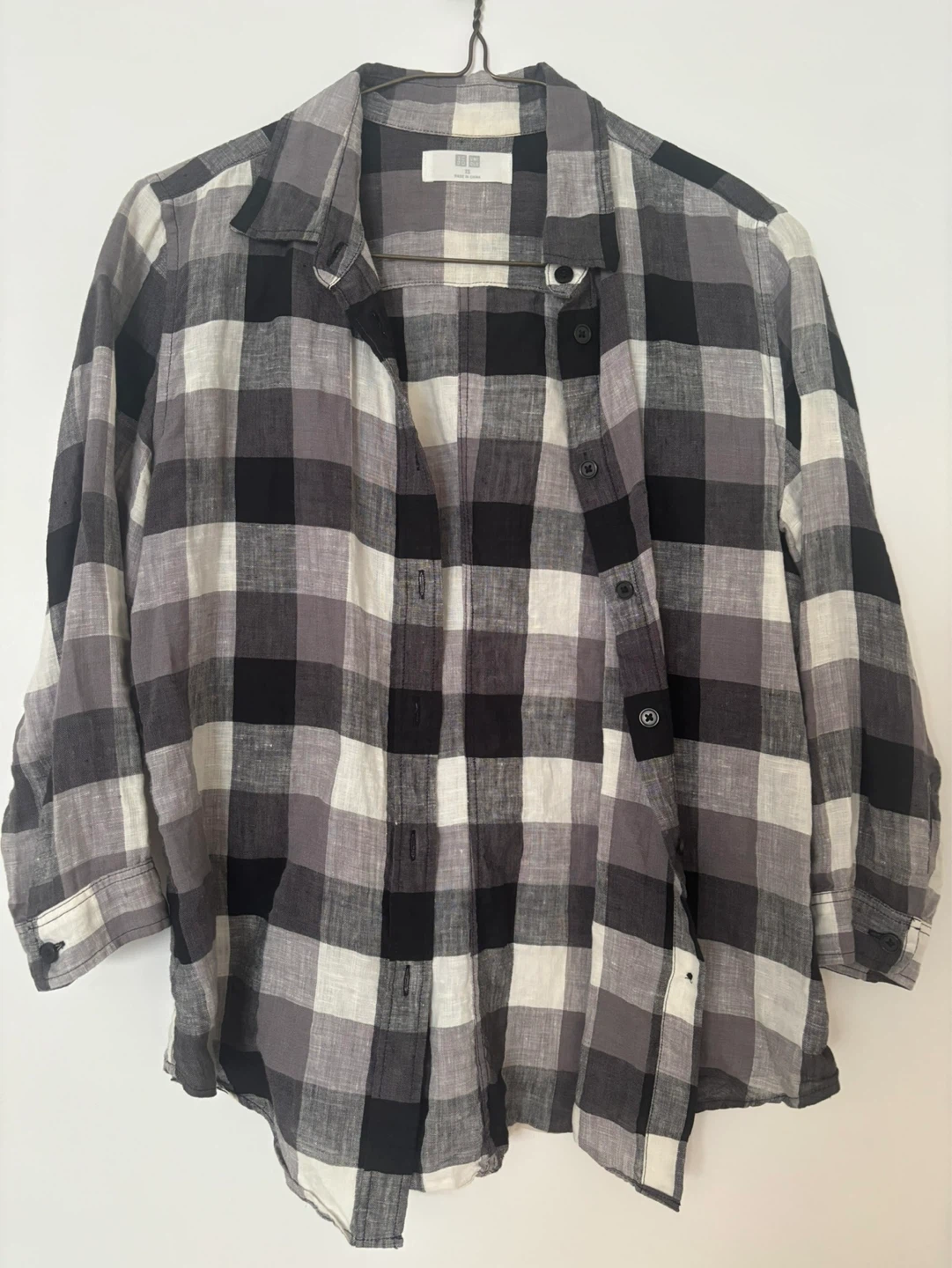 UNIQLO Plaid Linen Shirt - Size XS