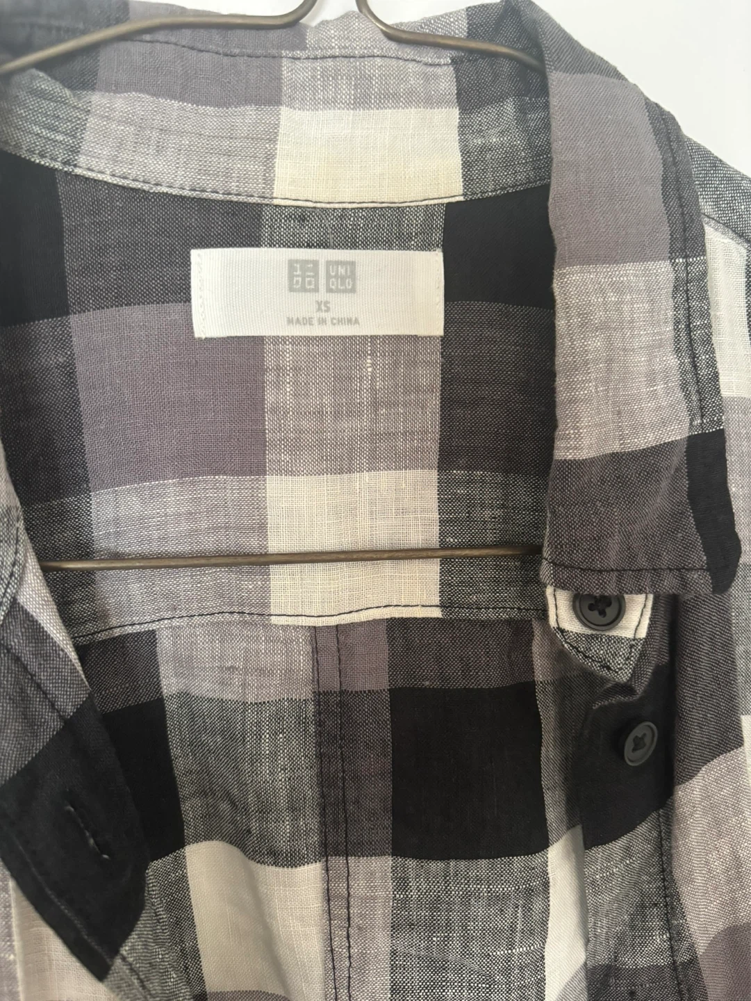 UNIQLO Plaid Linen Shirt - Size XS - photo 2