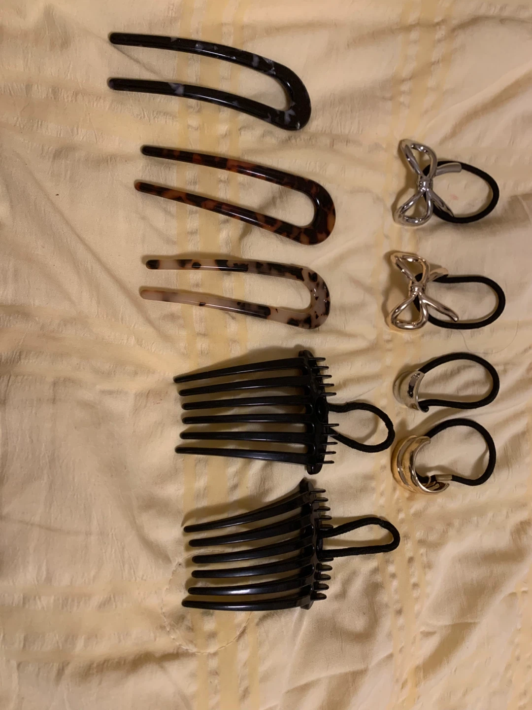 Hair Accessories Set - U-Shaped Pins & Combs