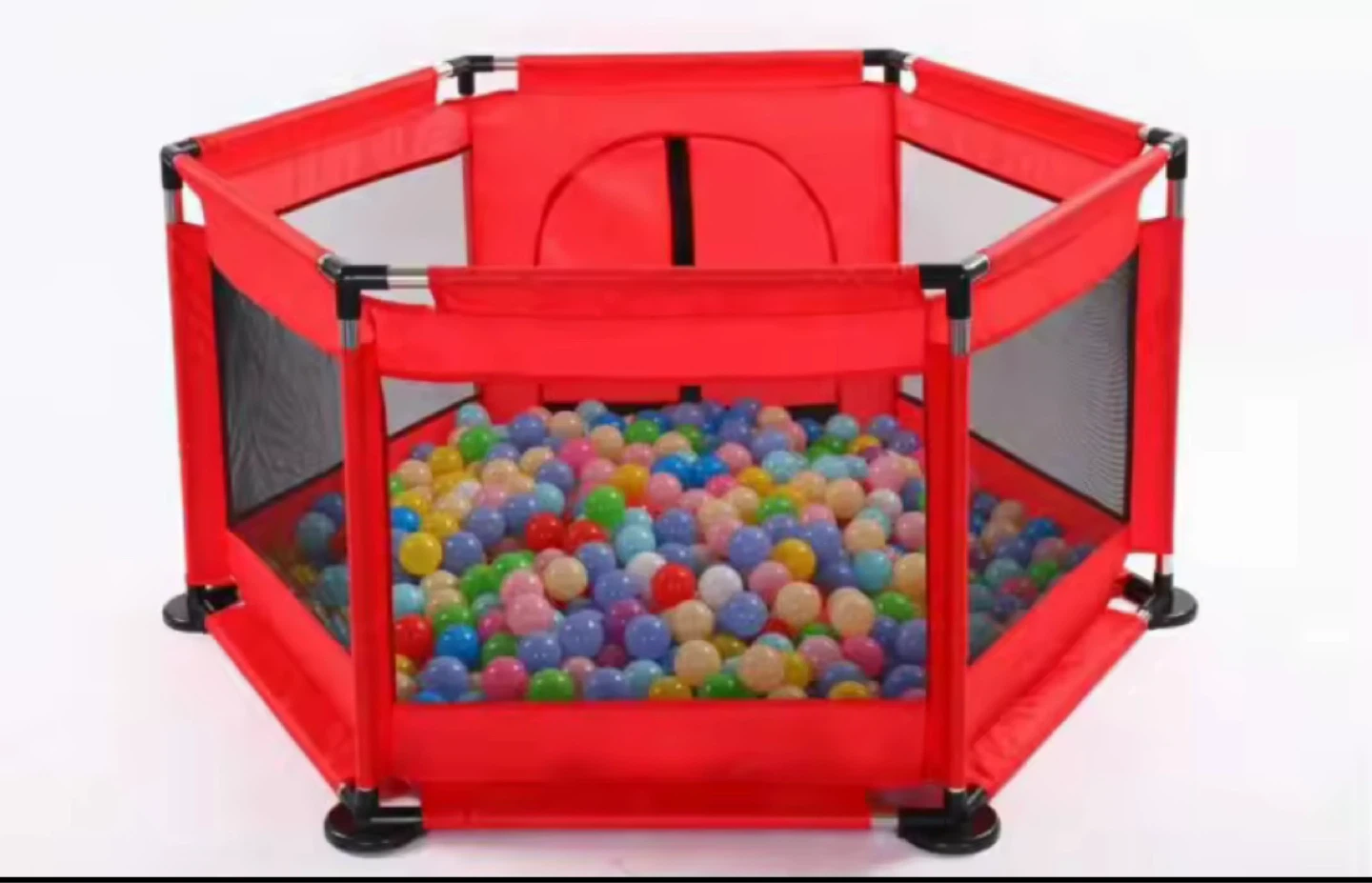 Blue Octagon Playpen with Balls