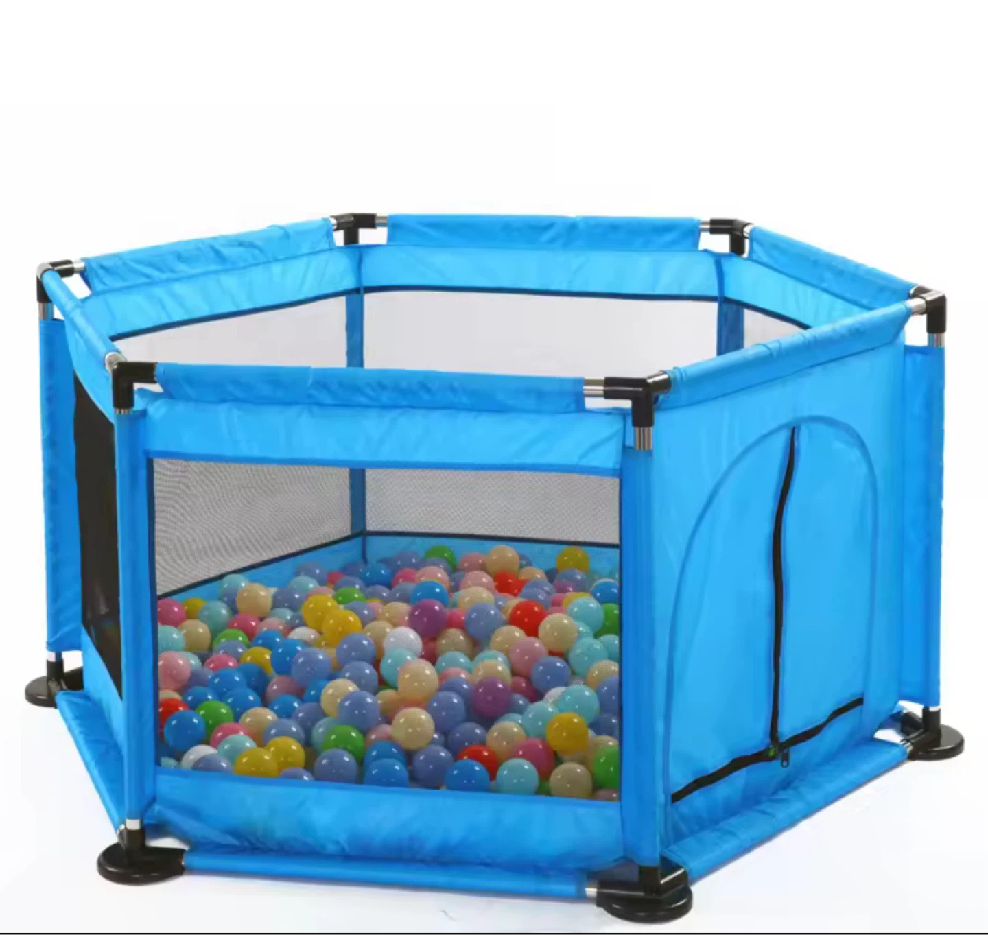 Blue Octagon Playpen with Balls - photo 3