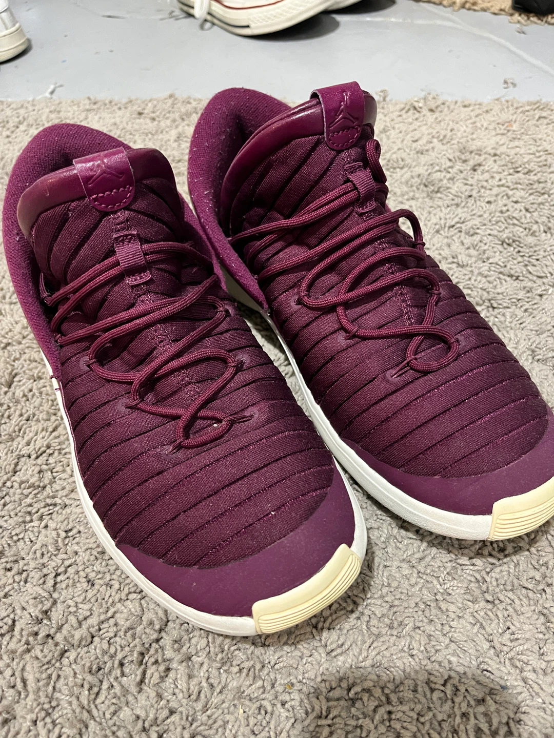 Jordan Flight Club 91 Burgundy Shoes Size 10.5