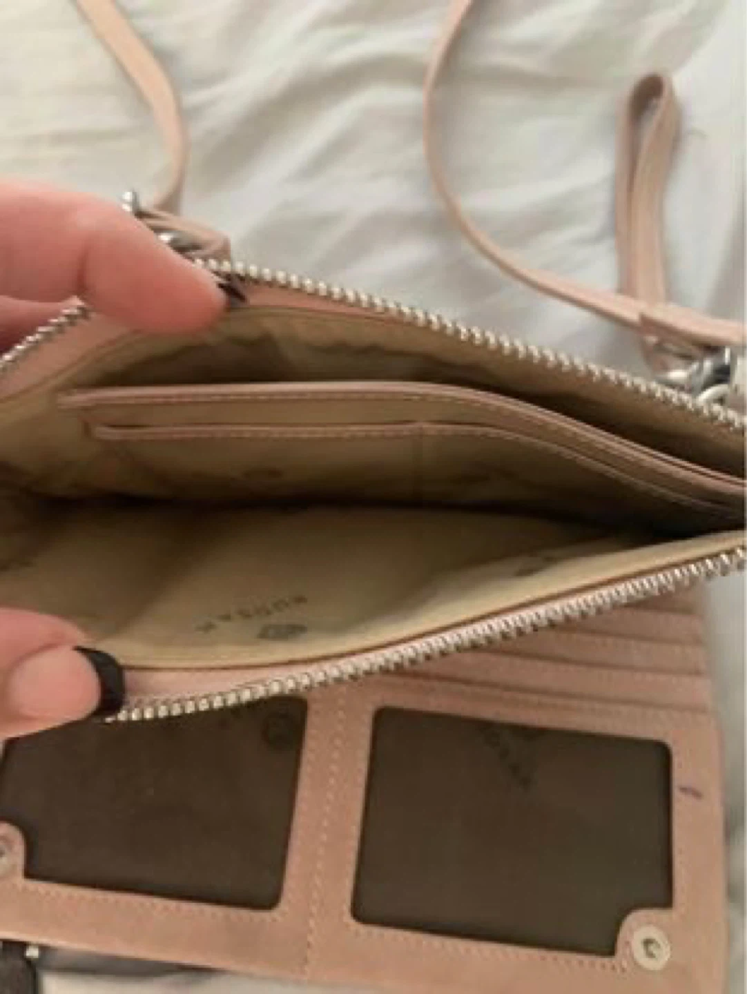 Rudsak Leather Crossbody Wallet Bag - Blush Pink - photo 3