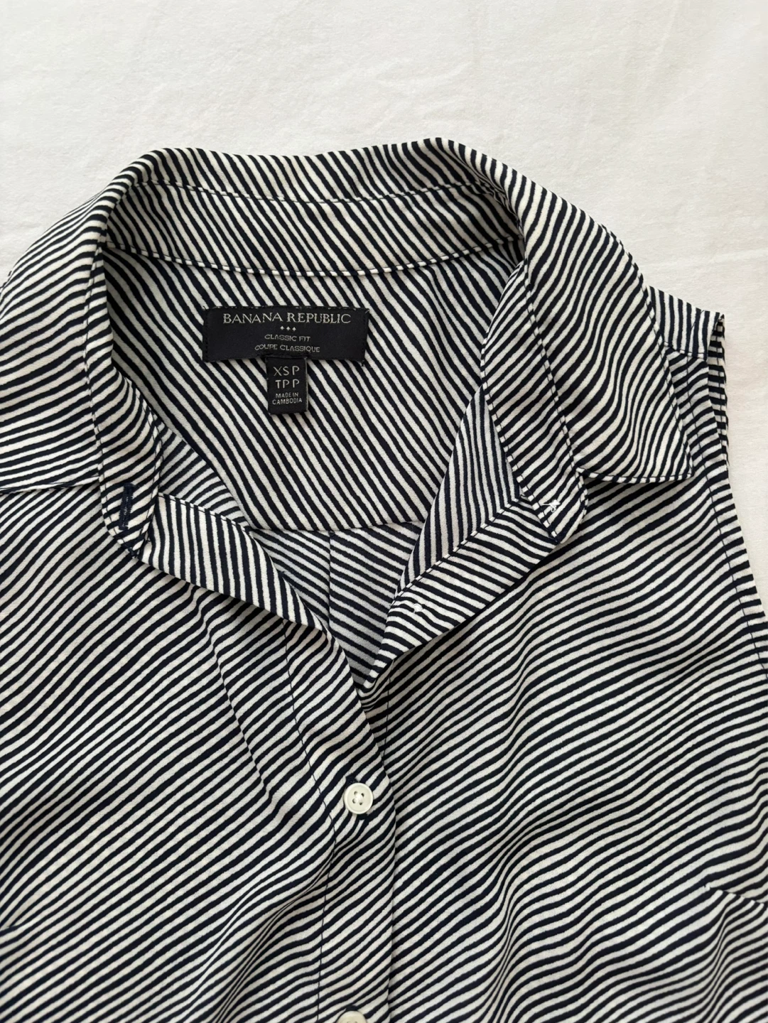 Banana Republic Sleeveless Striped Collared Shirt XS - photo 2