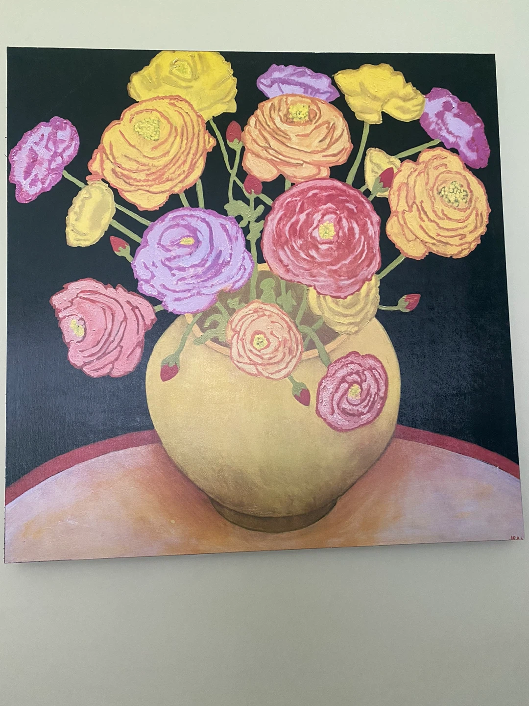 Painting of Flowers in a Vase