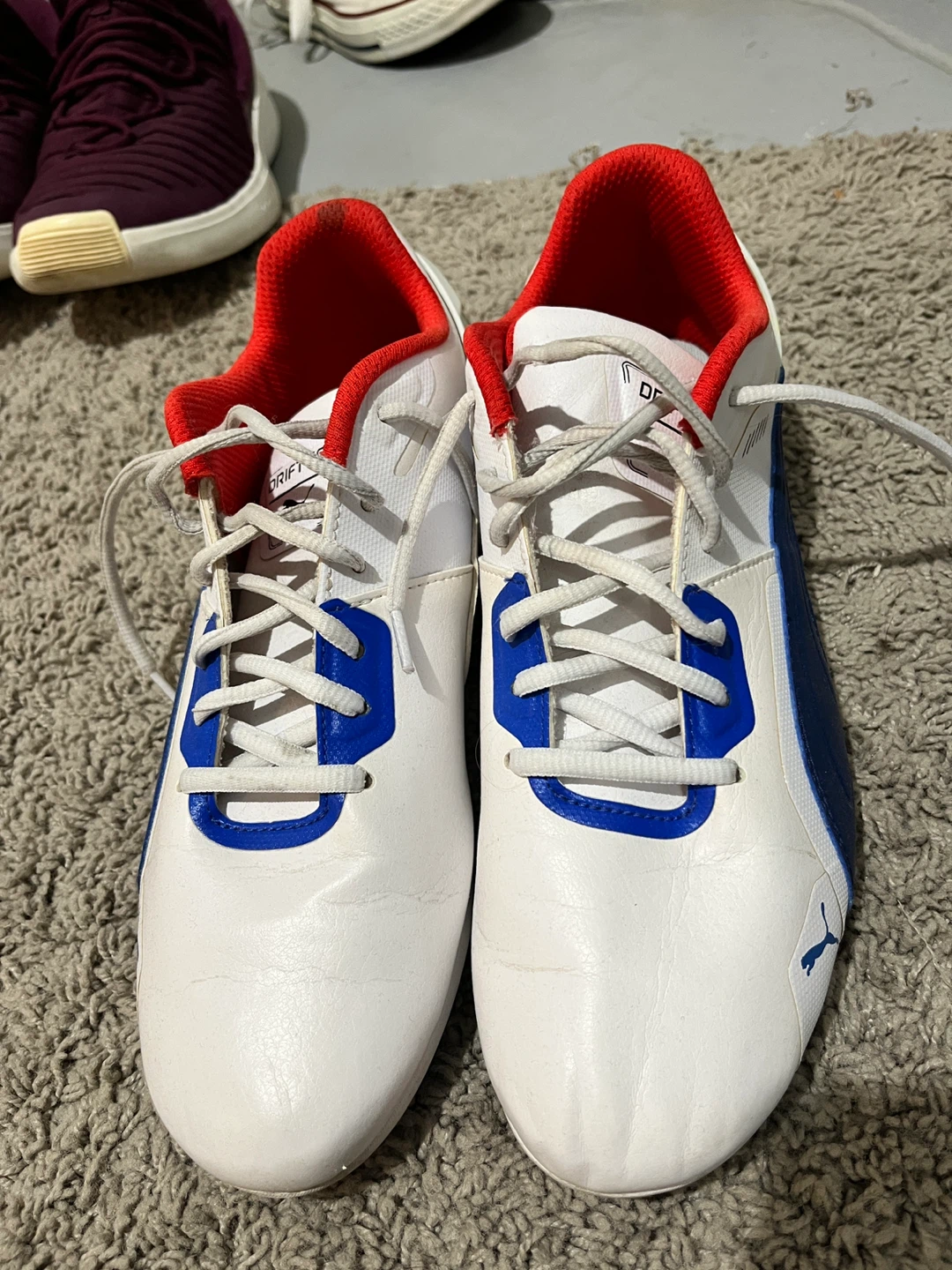 Puma Drift Cat Mens Shoes Size 9 White Blue Red