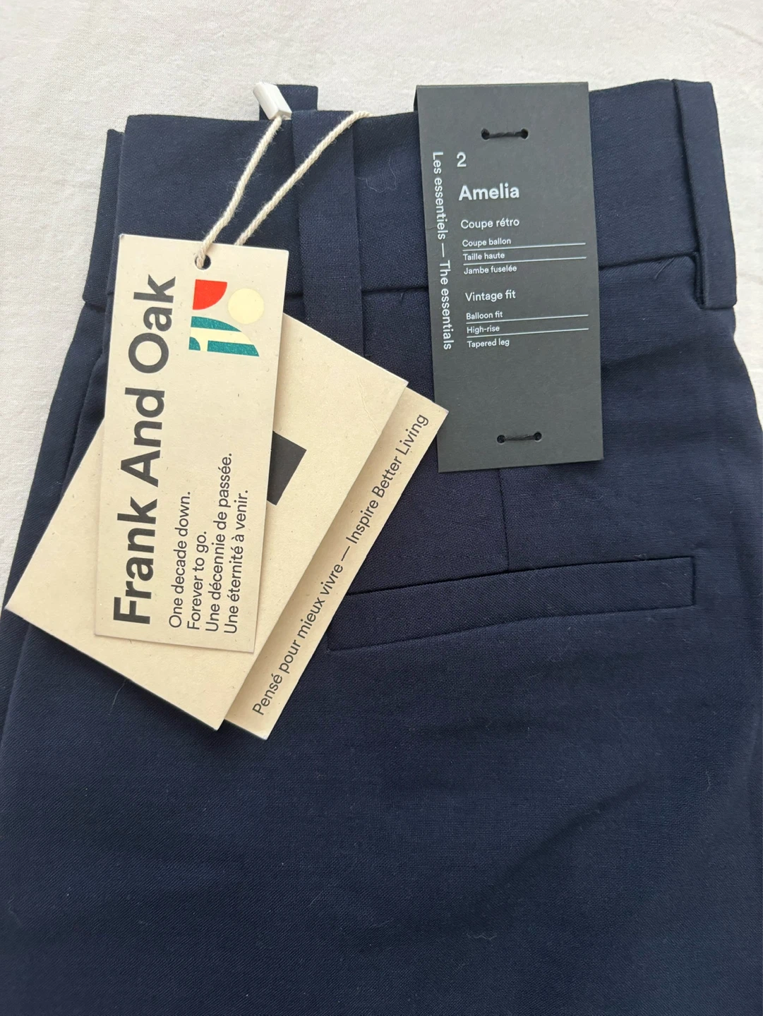 Frank And Oak Amelia Pants Navy Size 2