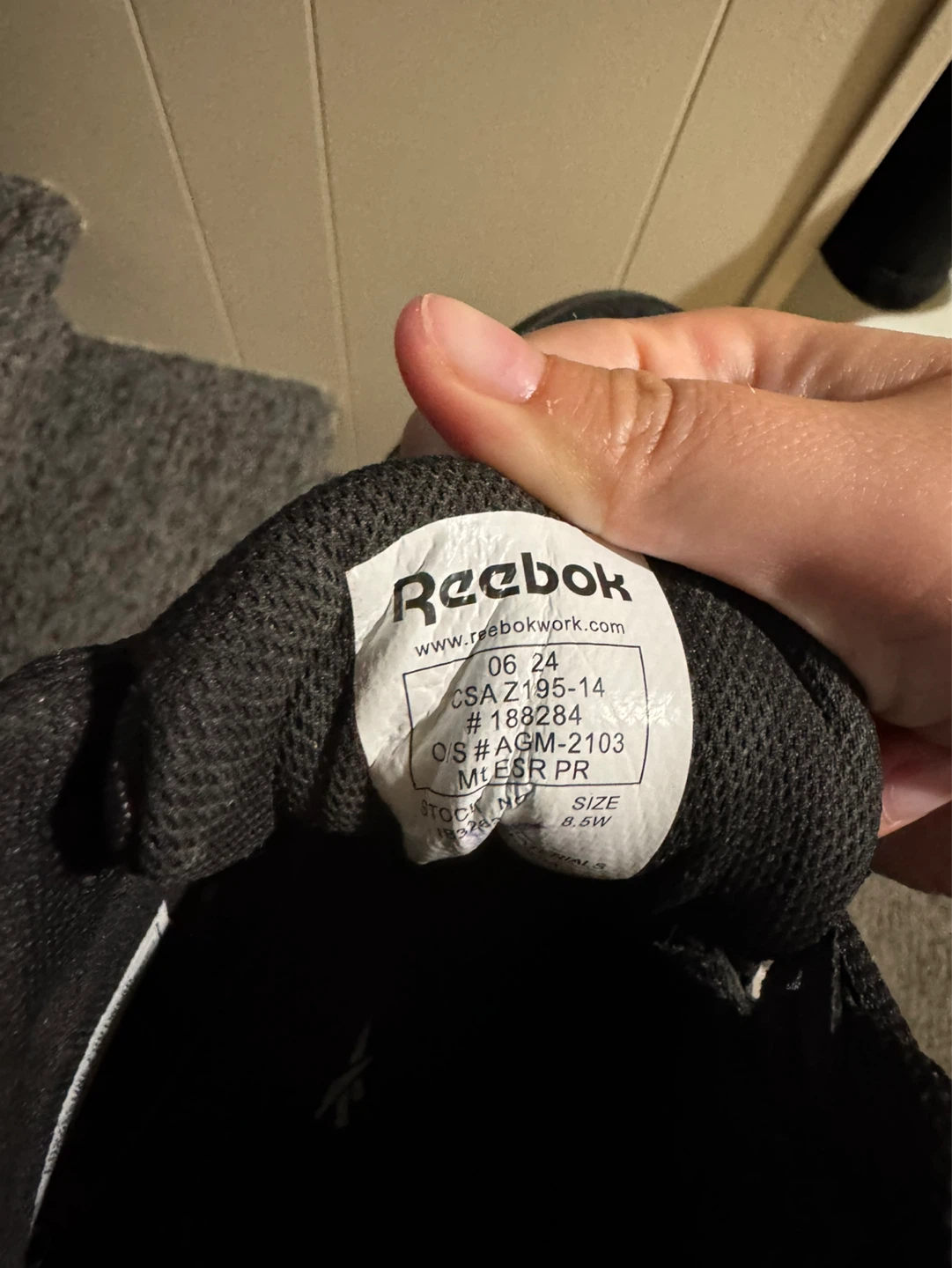 Reebok Black Safety Shoes CSA Z195-14 Size 8.5W - photo 3