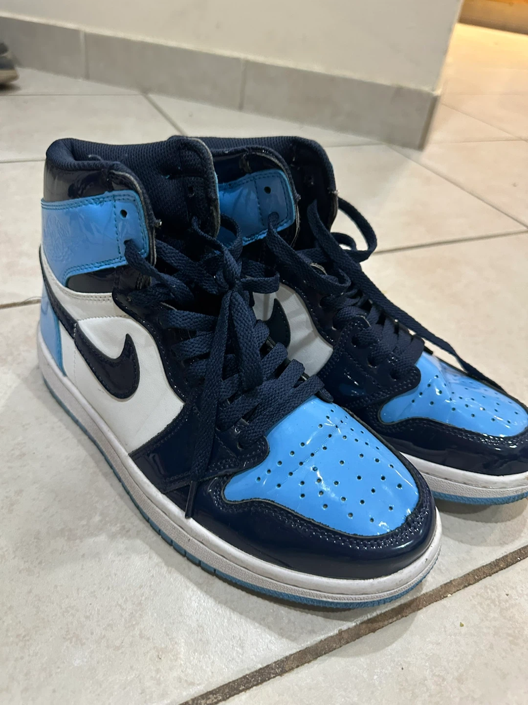 Air Jordan 1 High OG UNC Patent(replicate but great quality ) - photo 2