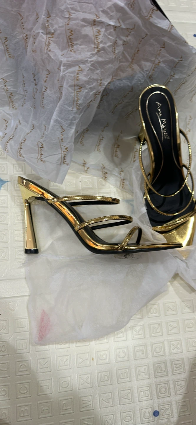 Anne Michelle Gold Strappy Heels - photo 2