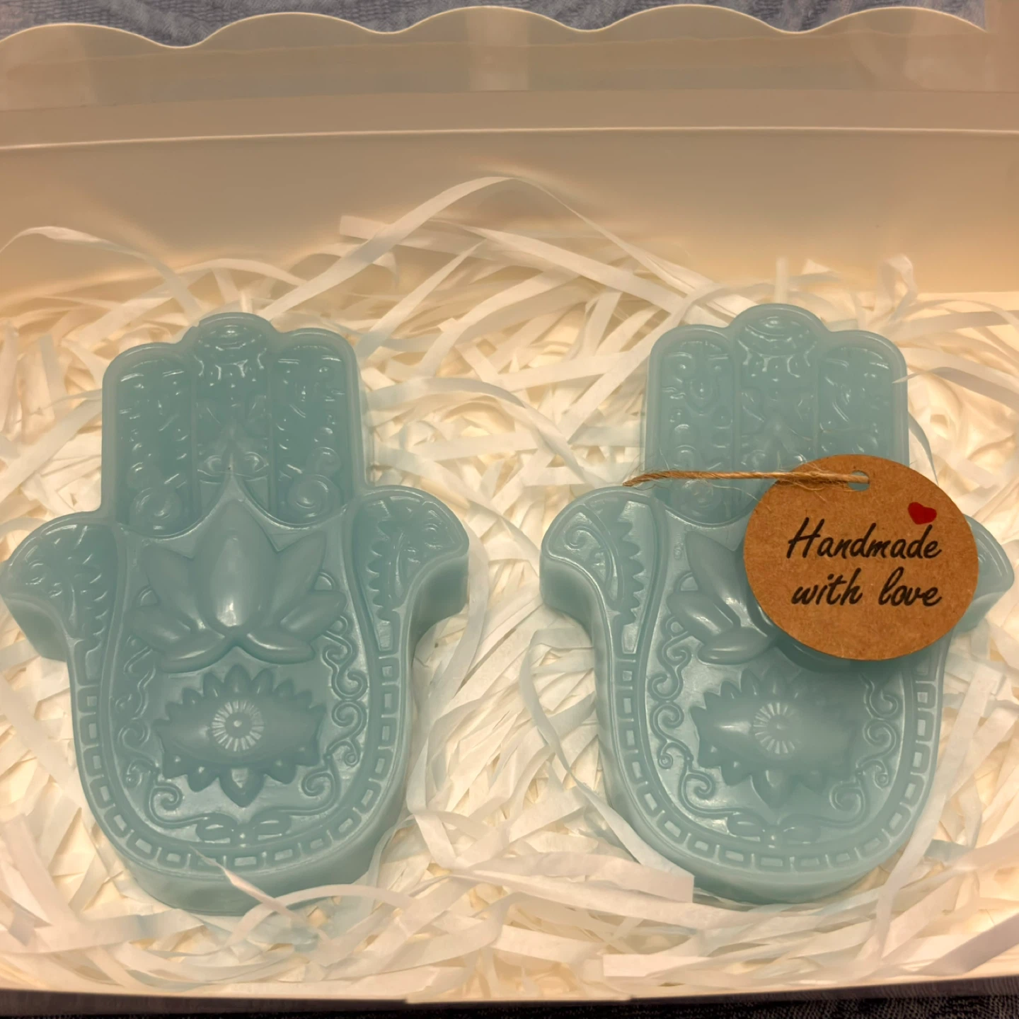 Handmade Hamsa candle set🪬🤍 - photo 4