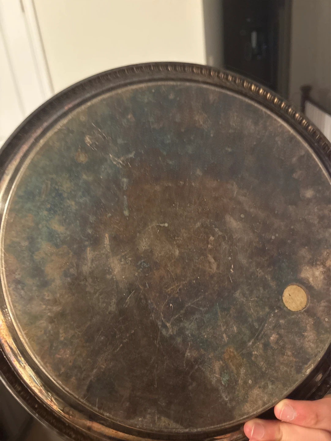 Vintage Ornate Silver Plated Serving Tray - photo 2