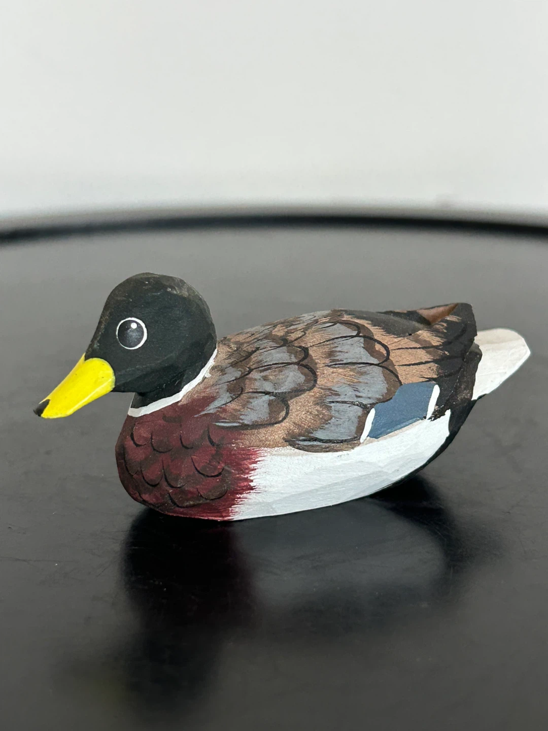 Miniature Hand-Carved & Painted Wood  Duck