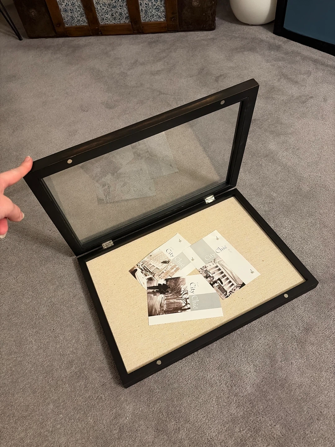 Shadow Box Frame with Linen Backing - photo 2