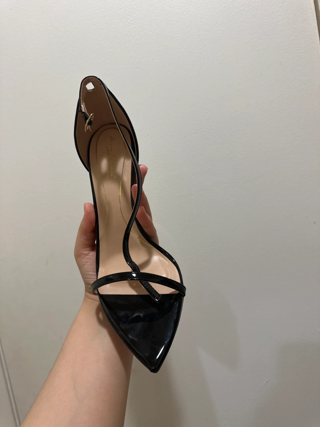 Anne Michelle Black Patent Strappy Stiletto Heels - photo 4