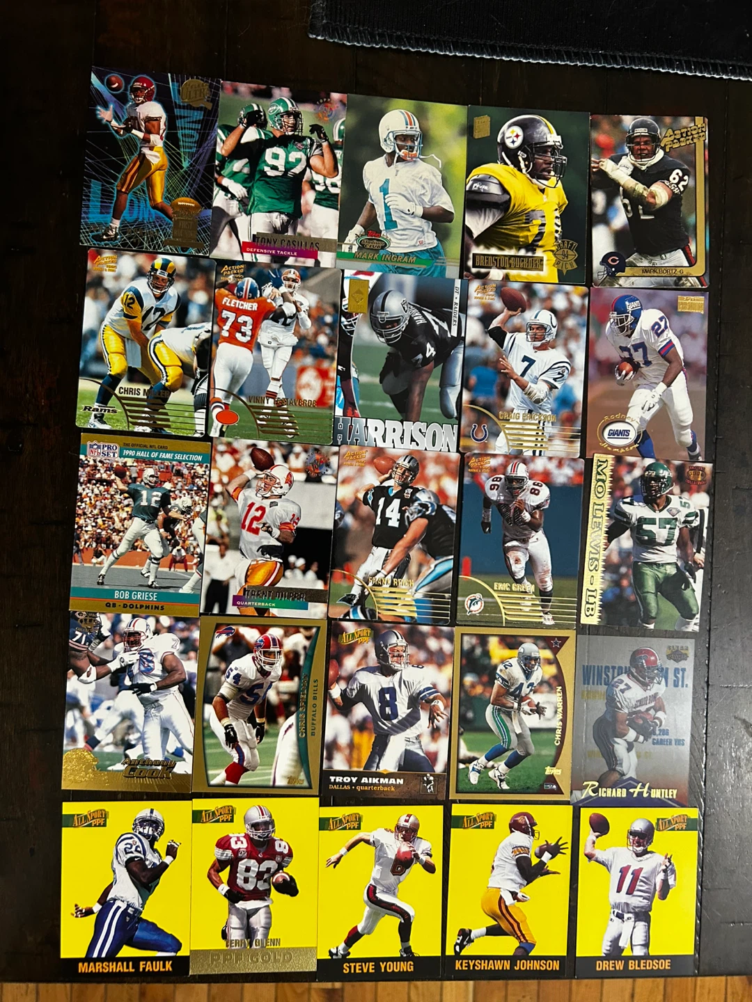 Collection of NFL Football Trading Cards
