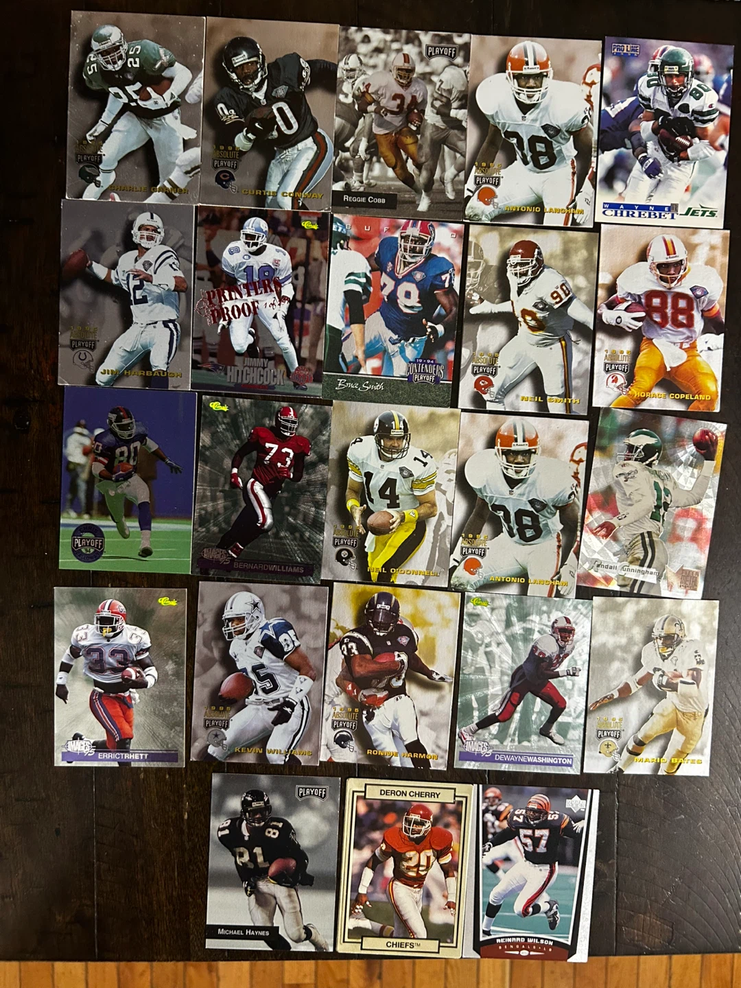 Lot of 1990s NFL Playoff Football Cards