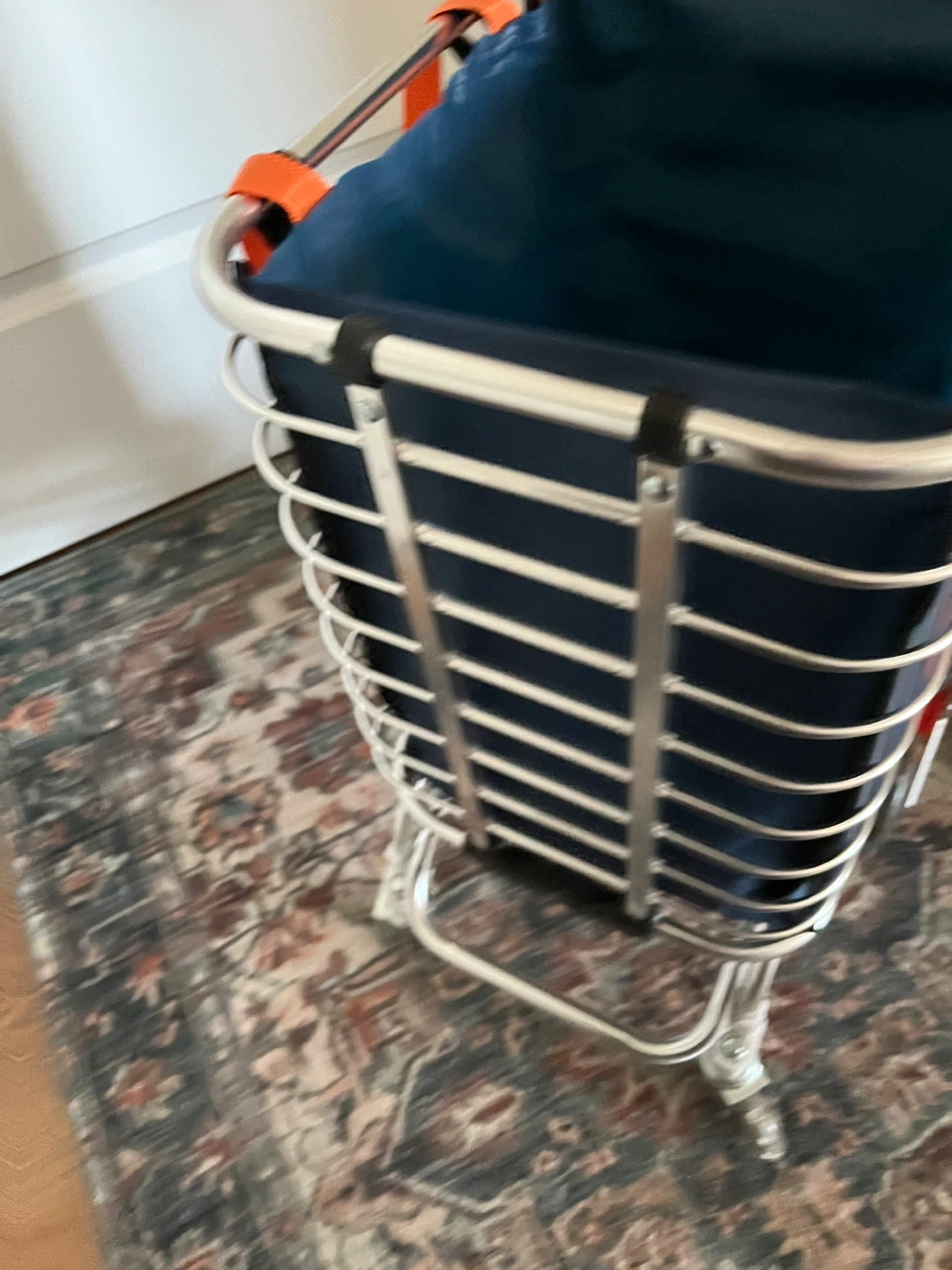 Blue Shopping Cart Trolley with Wheels - photo 3