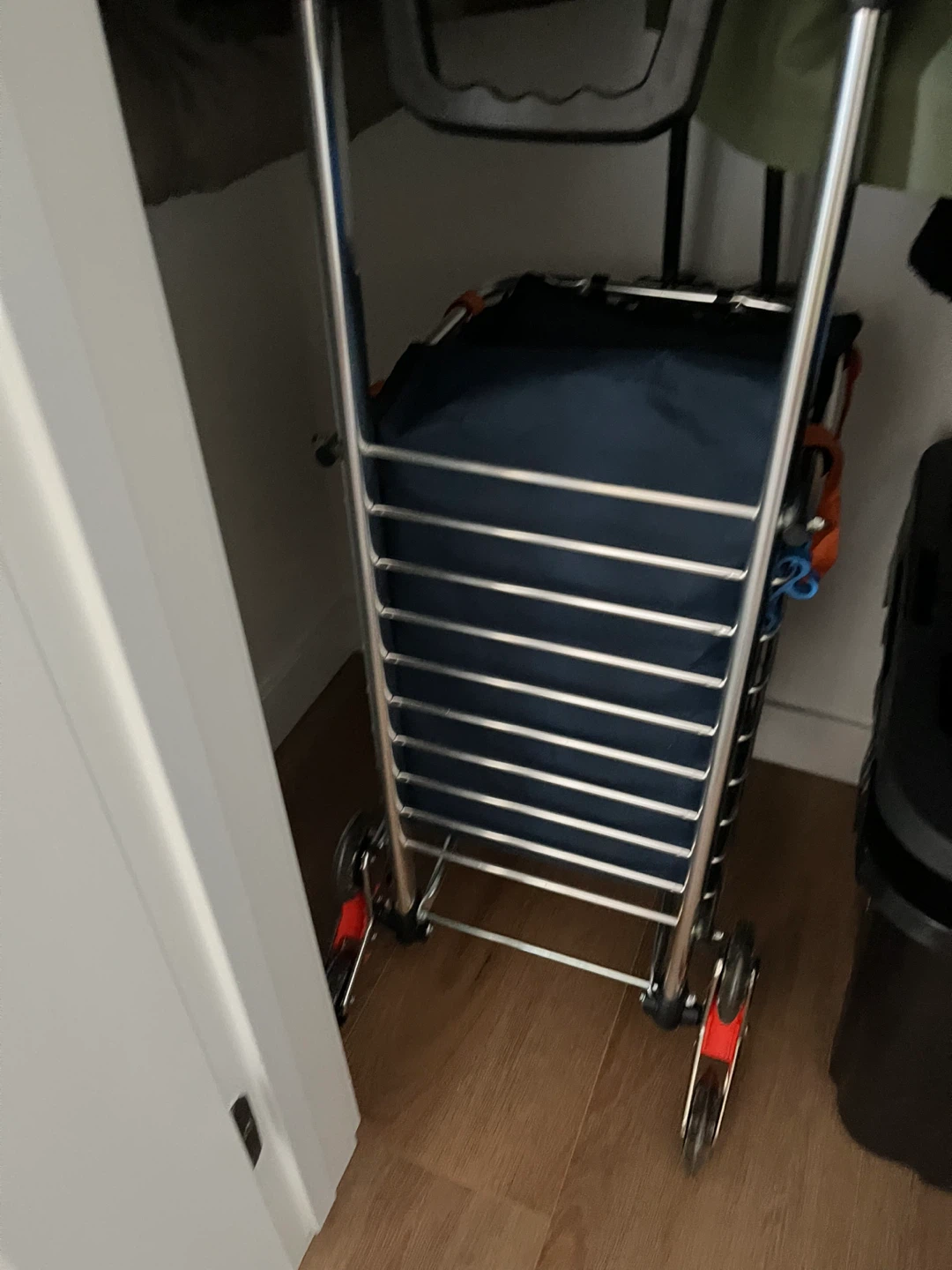 Blue Shopping Cart Trolley with Wheels - photo 2