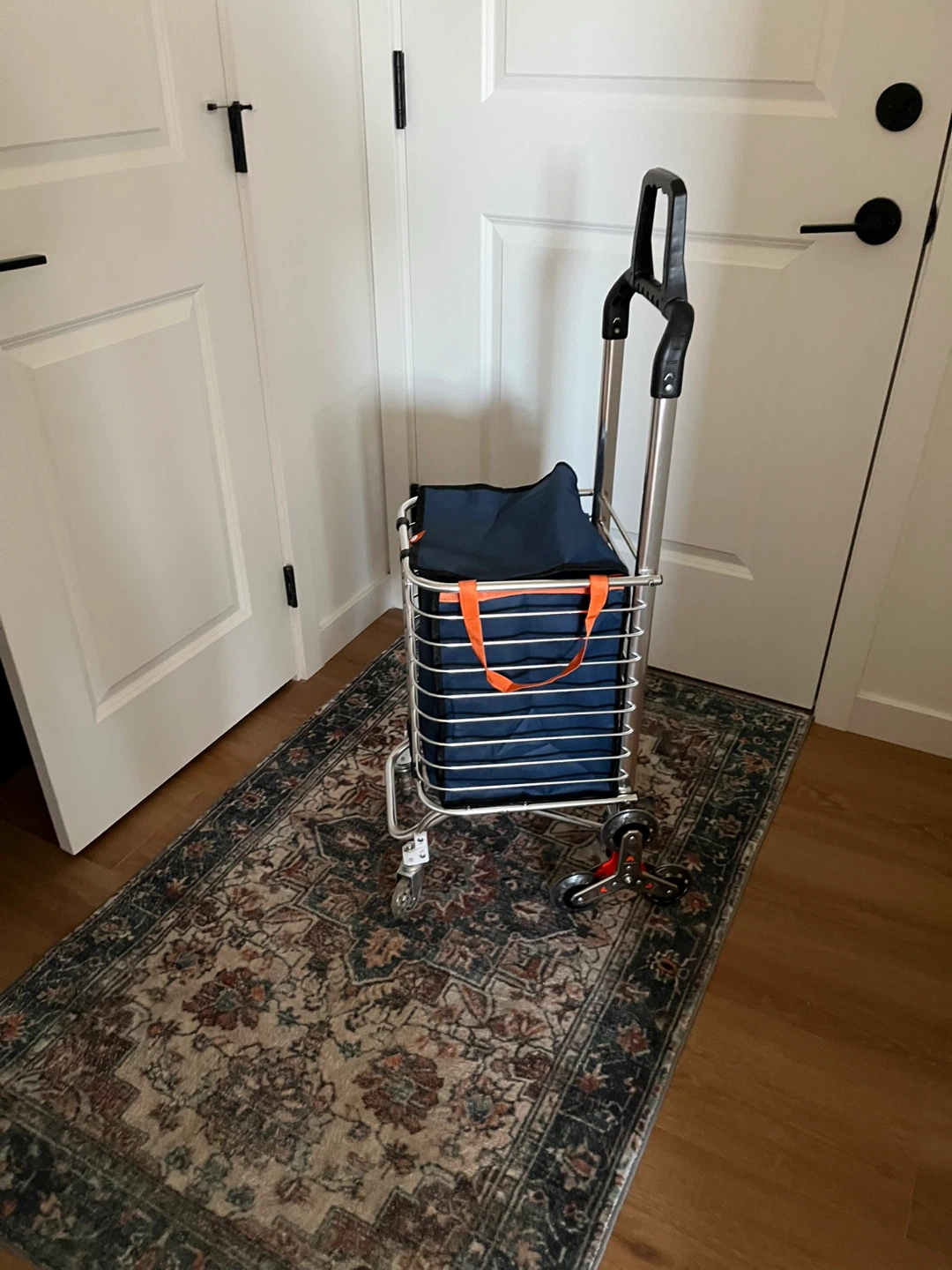 Blue Shopping Cart Trolley with Wheels