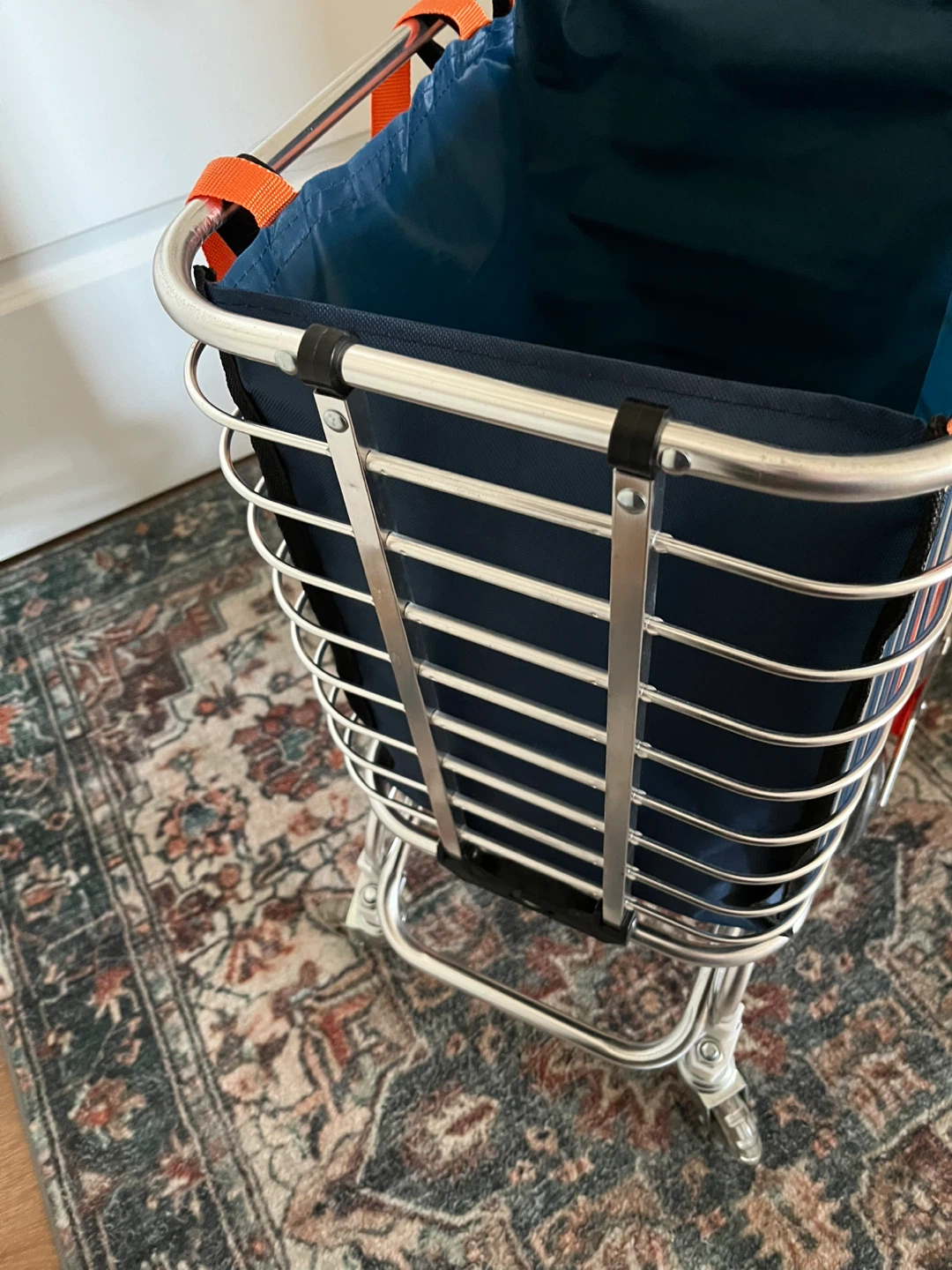 Blue Shopping Cart Trolley with Wheels - photo 4
